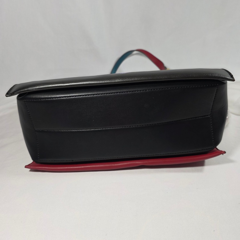 Nicole Lee USA Dream of All Colors Boho Satchel Crossbody Bag Black Red Teal NWT - Picture 8 of 11